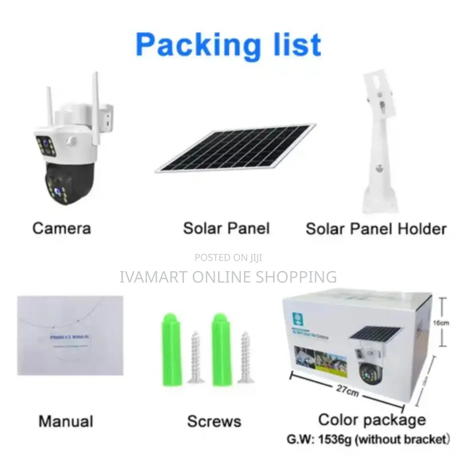 V380 4g Wi-Fi Smart Solar Security Camera - Dual Lens
