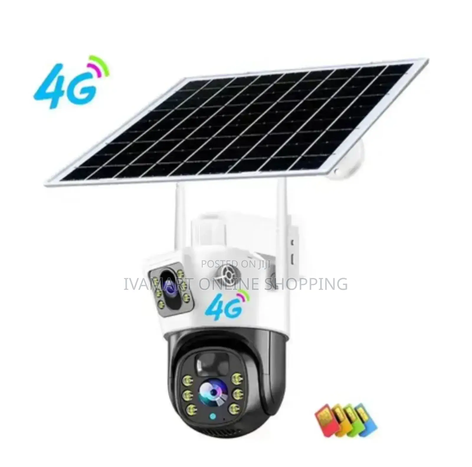 V380 4g Wi-Fi Smart Solar Security Camera - Dual Lens