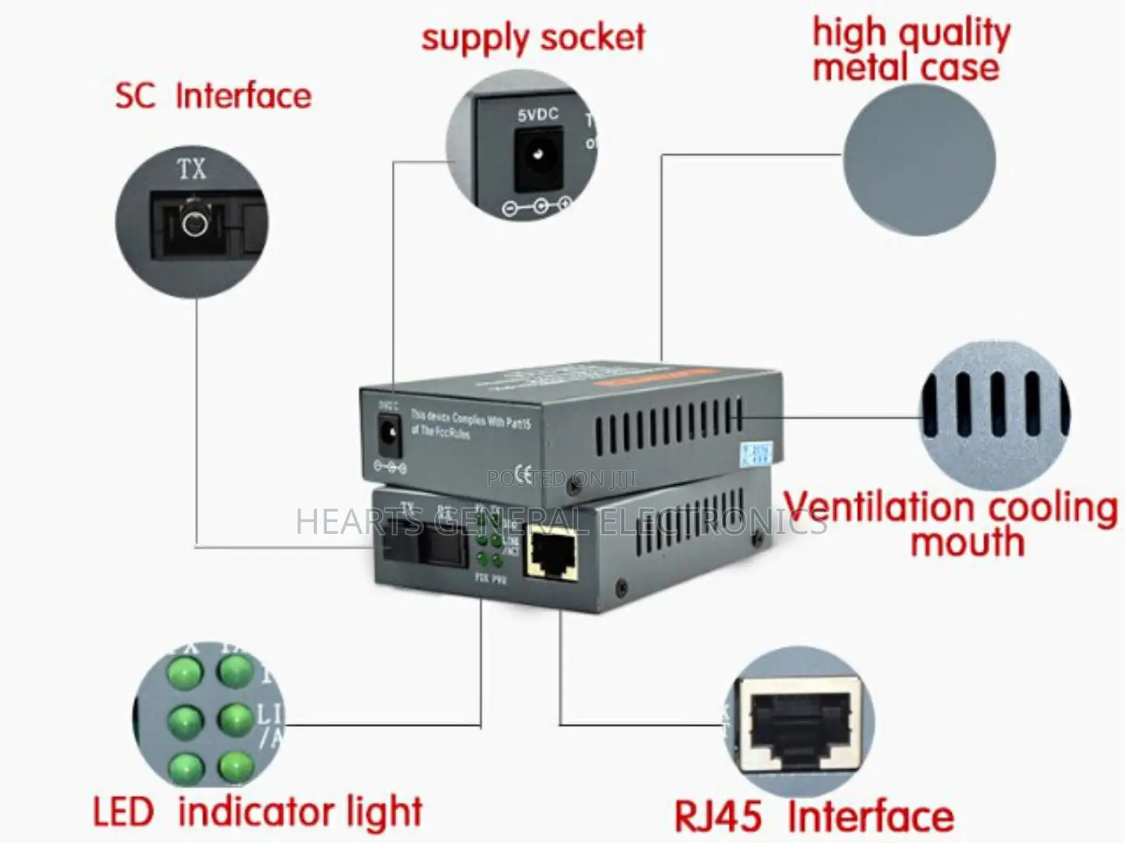 Fiber Media Converter (Dual Fiber/Single Mode/Sc)