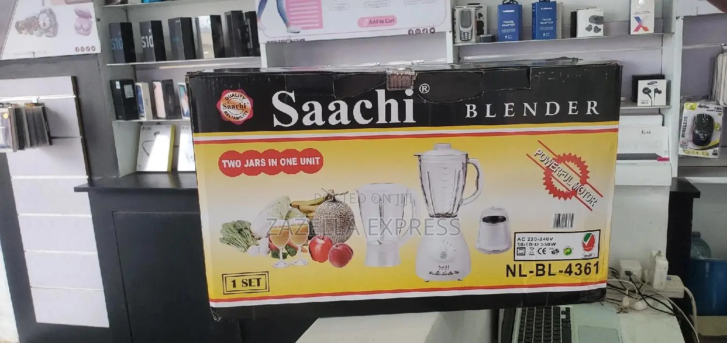 Saach 3 in 1 Blender Double Jar Glass and Plastic