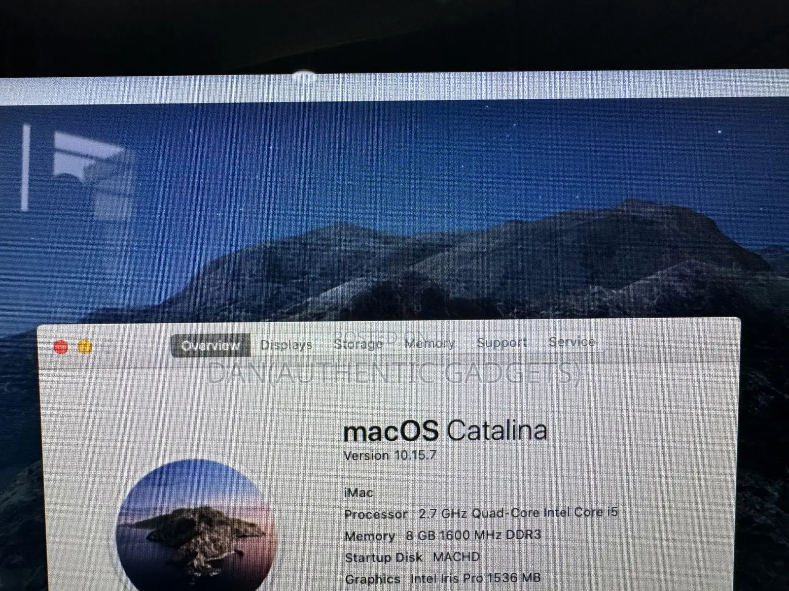 Desktop Computer Apple iMac 8GB Intel Core I5 SSHD (Hybrid) 1T