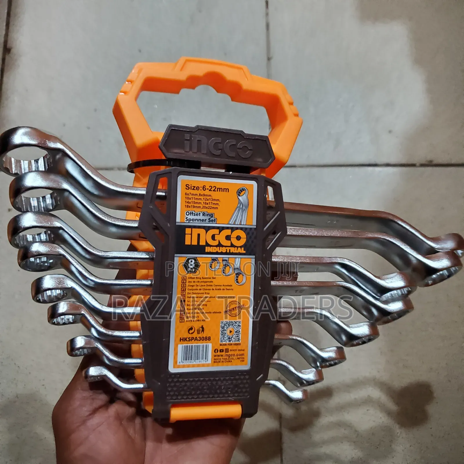 Ingco Spanner Set 8pc Double Ring 6-22mm