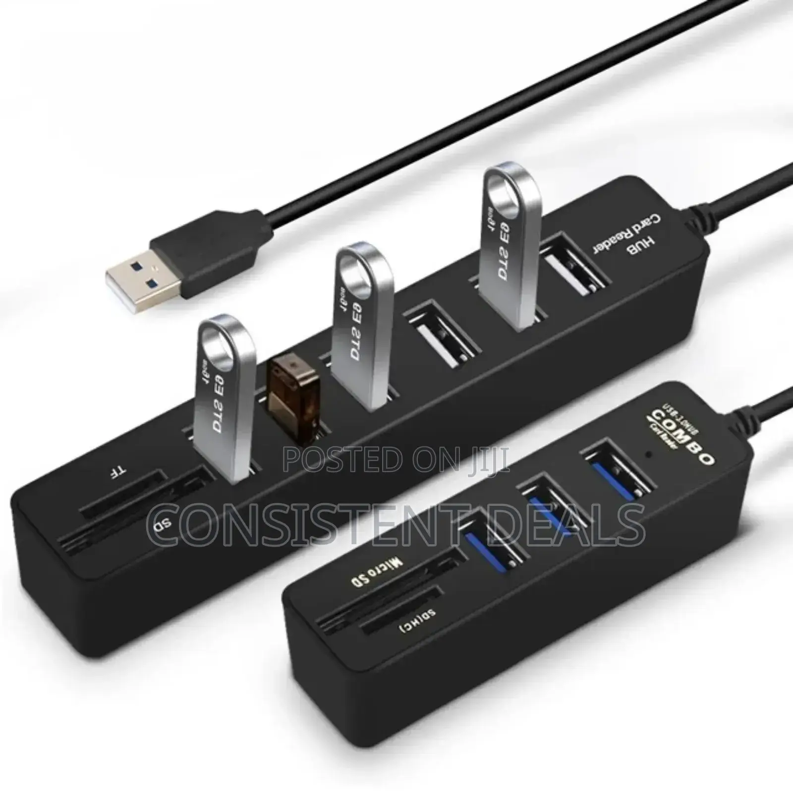 6 Port USB 3.0 Card Reader Hub