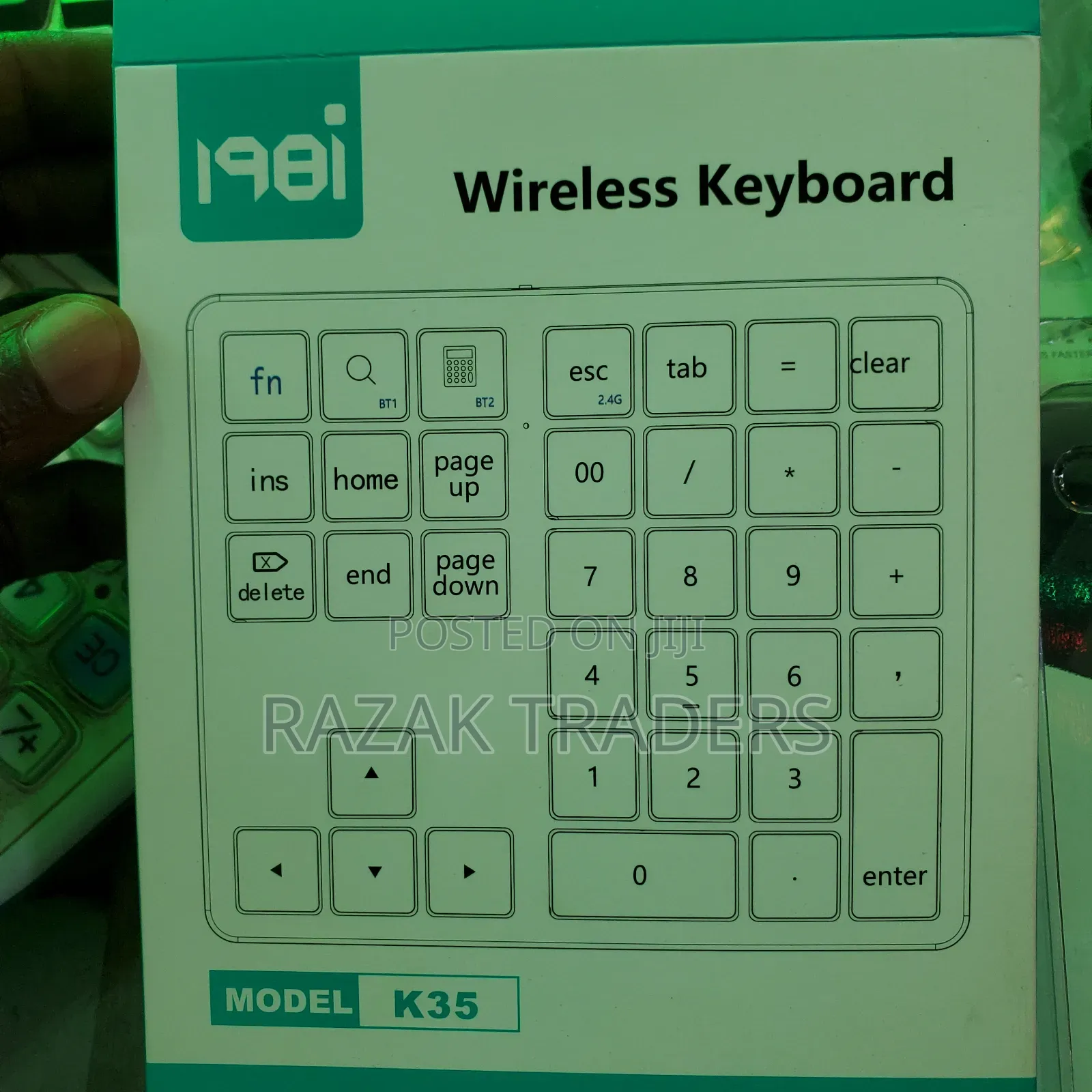 1/2 Wireless Number Keyboard - Handheld Number Keypad