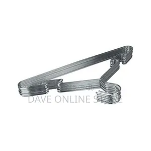 Pack of 10 Steel Hangers - Silver