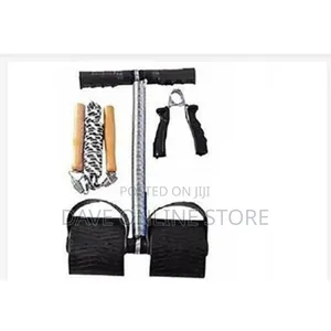 3 in 1 Tummy Trimmer, Skipping Rope and Hand Grip - Black