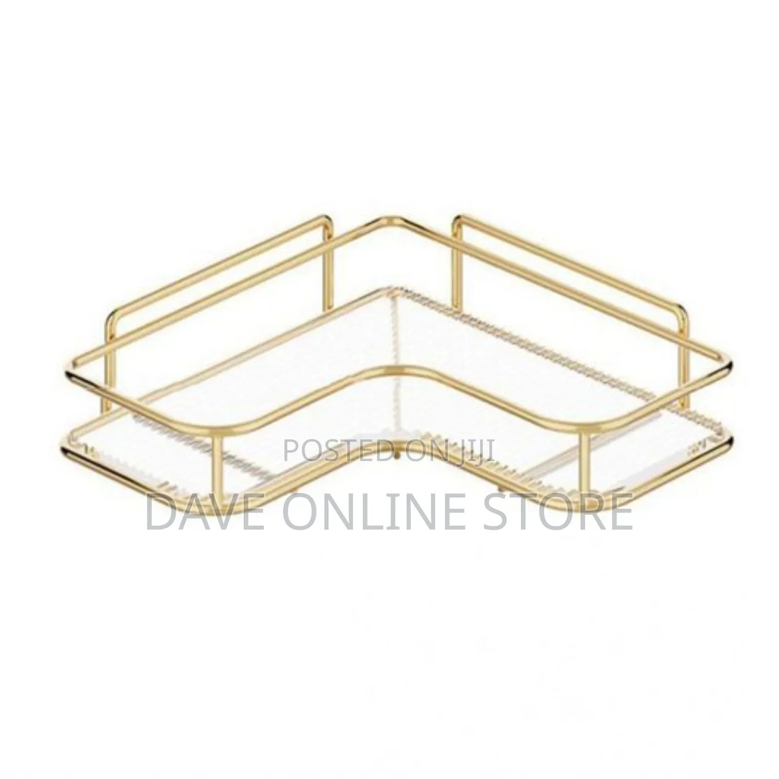 Golden Bathroom Corner Shelf Organizer