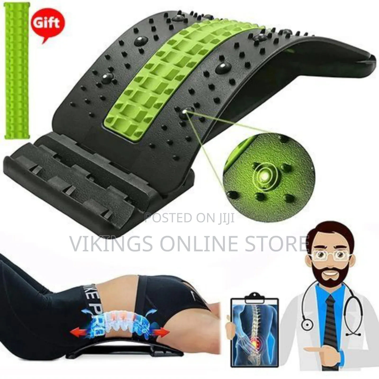 Back Massager Stretcher Lumbar Support Back Pain Relief