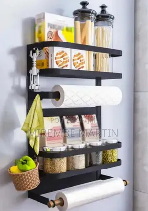 Metallic Fridge Storage Rack