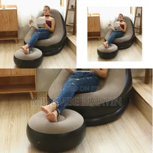 Inflatable Air Sofa With Foot Stool
