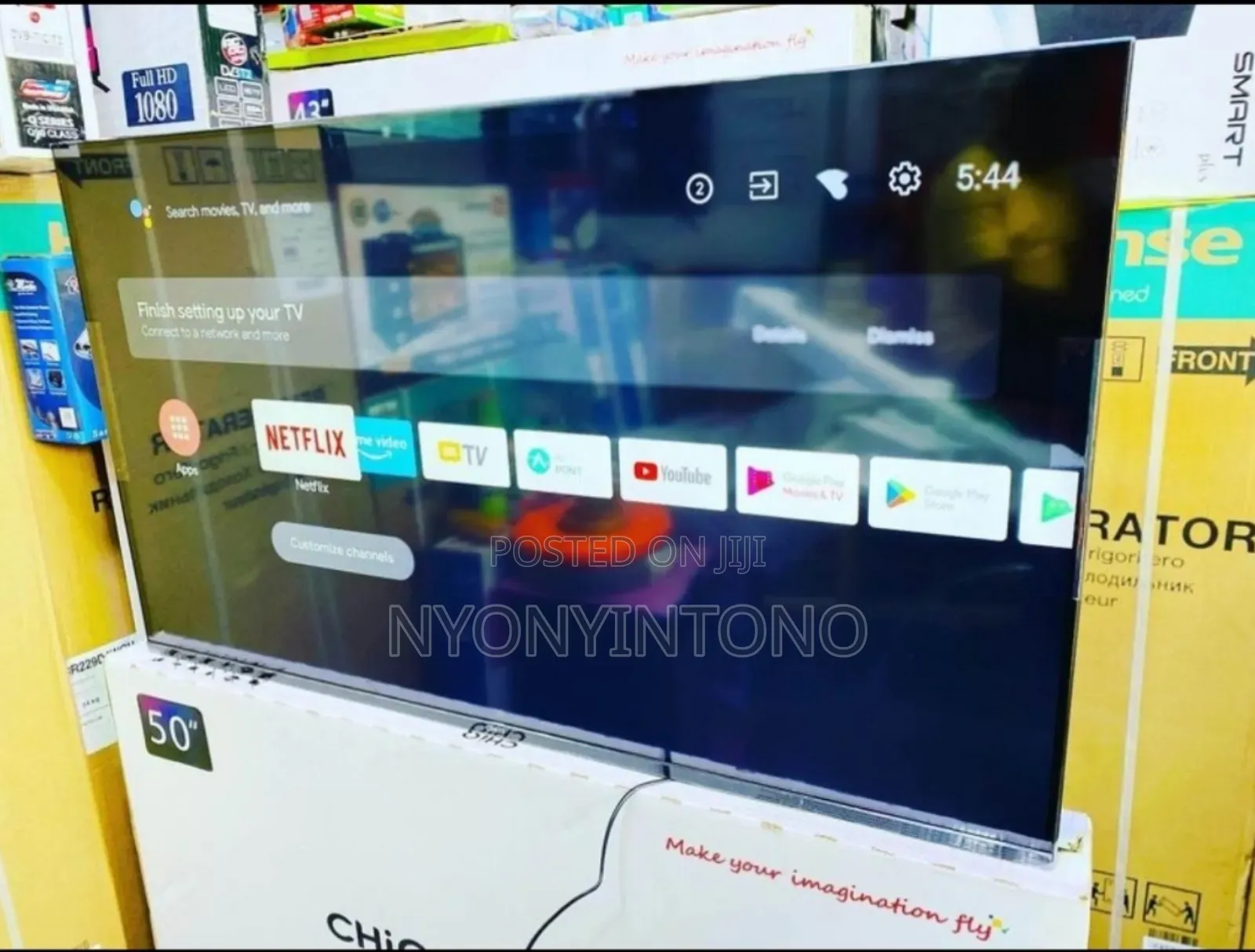 Chiq 43" Smart Android Frameless Tv With Bluetooth