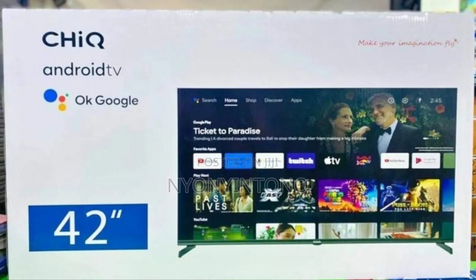Chiq 43" Smart Android Frameless Tv With Bluetooth
