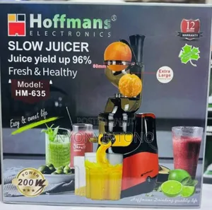 Hoffmans Slow Juicer Extracts 96% of the Juice