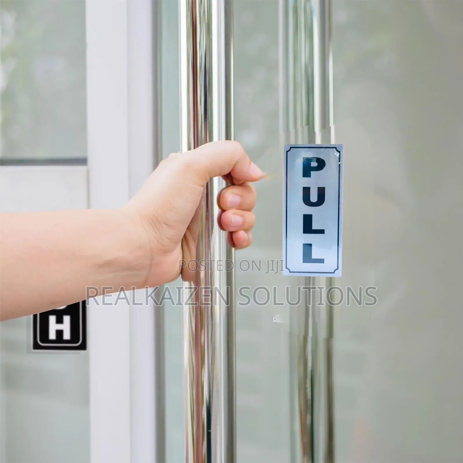 ITALO Aluminum Door PULL Sticker Sign