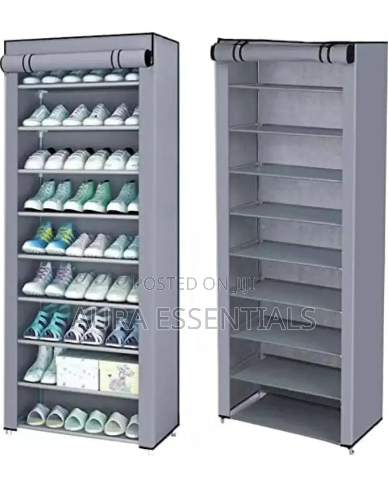 10 Tier Dustproof Shoes Cabinet Storage