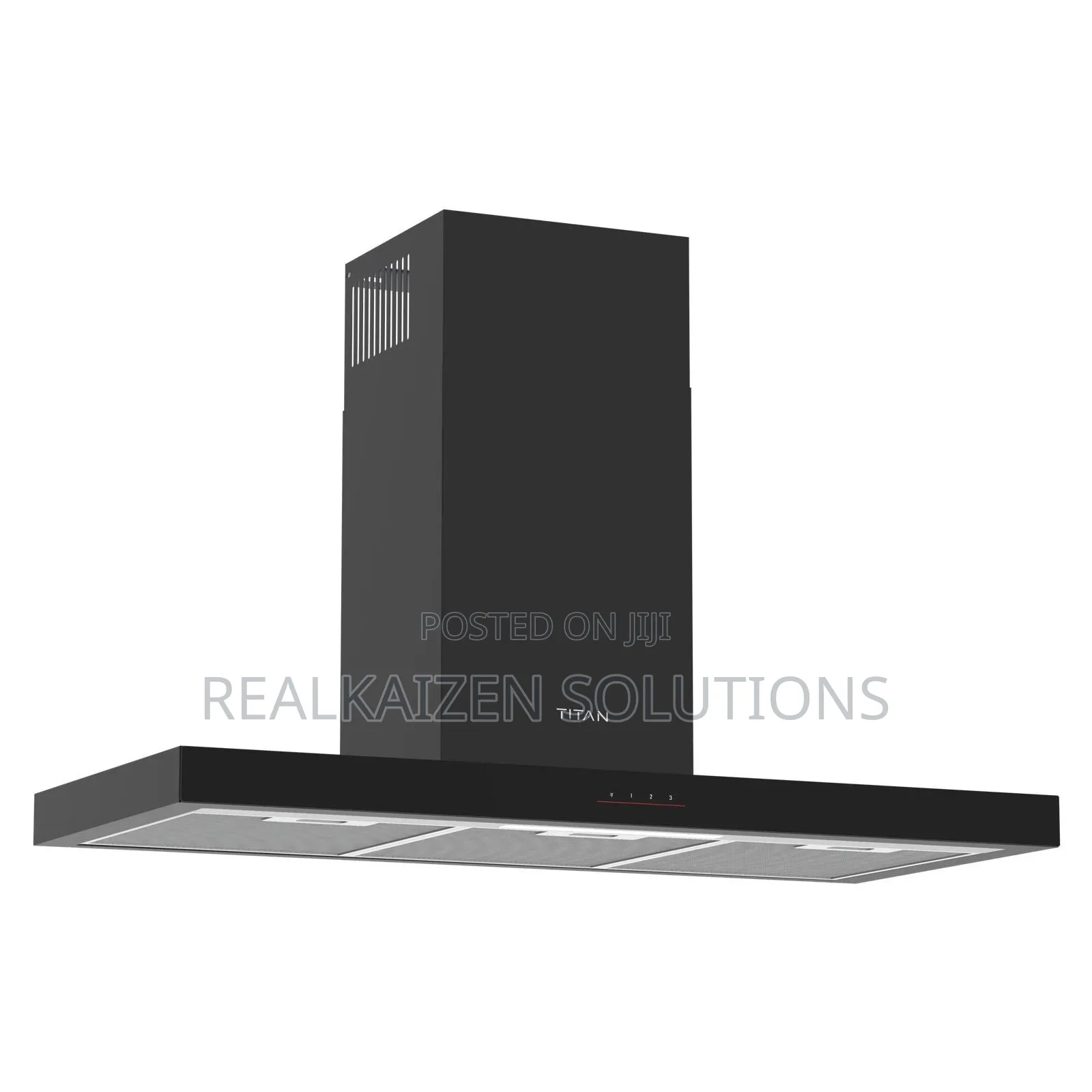 TITAN Wall Mounted in Built Black Kitchen Hood 90cm