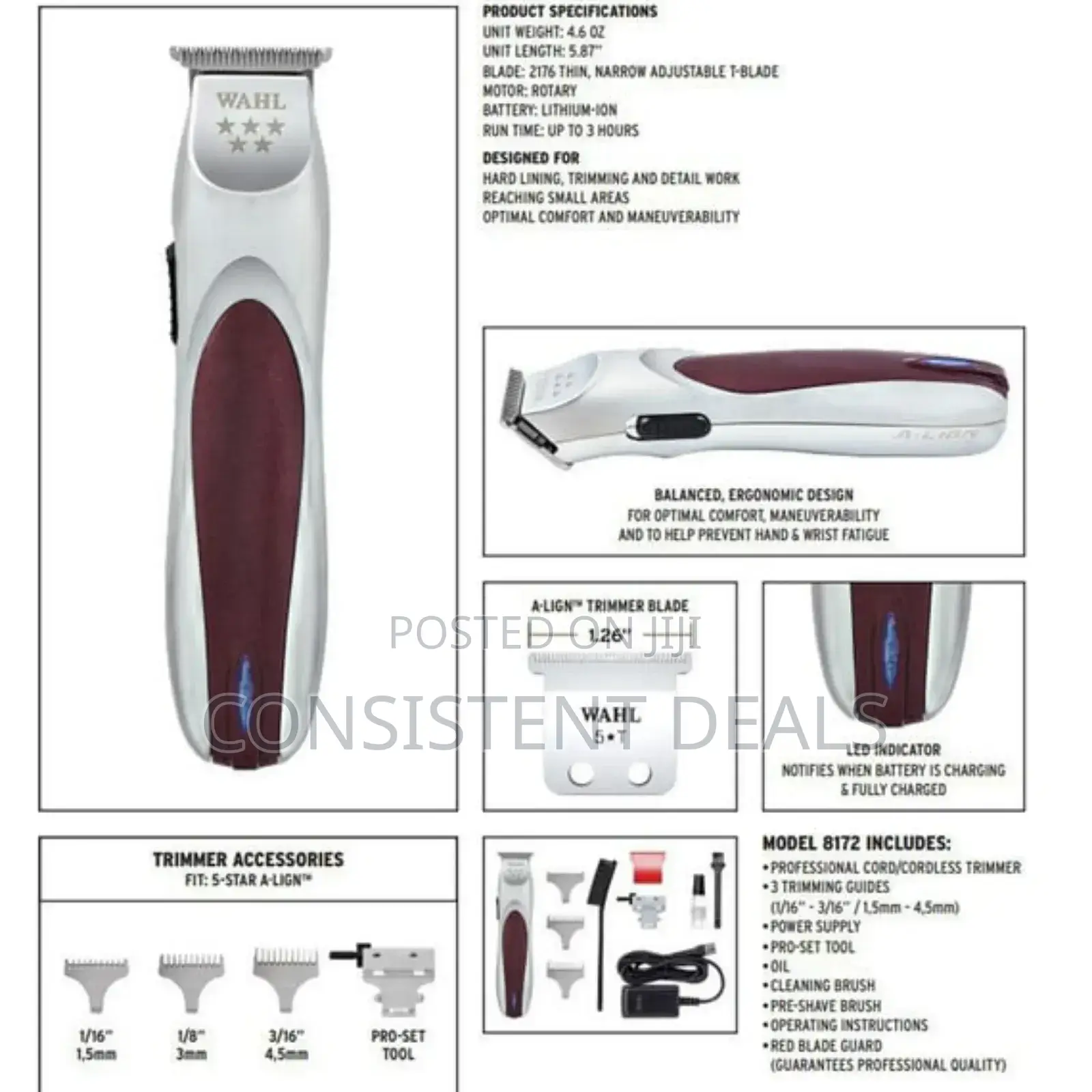 Wahl a-Lign Rechargeable Hair Trimmer