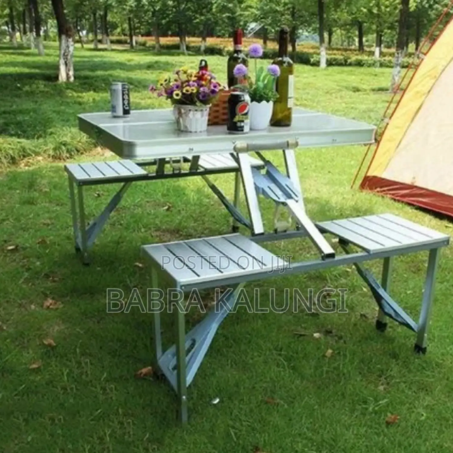 Foldable Outdoor, Aluminum Picnic Camping Table
