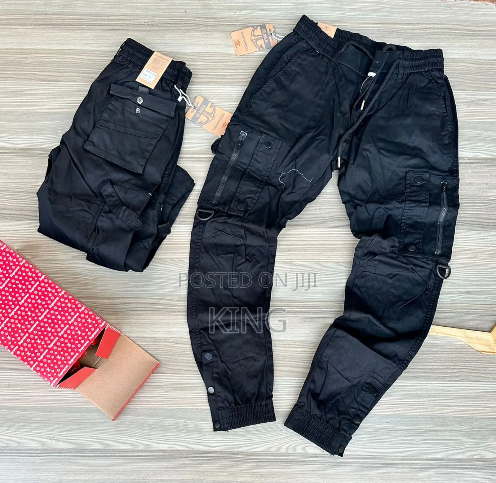 Top Boss Cargo Pants. Black