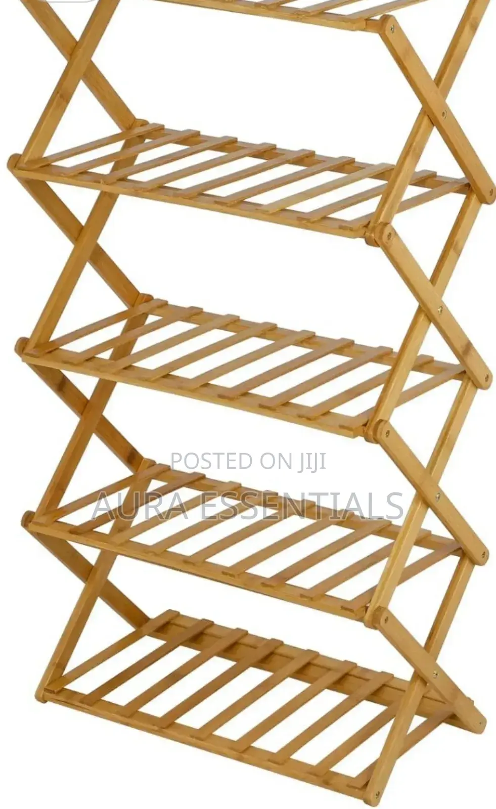 Foldable Bamboo or Wooden Shoe Rack