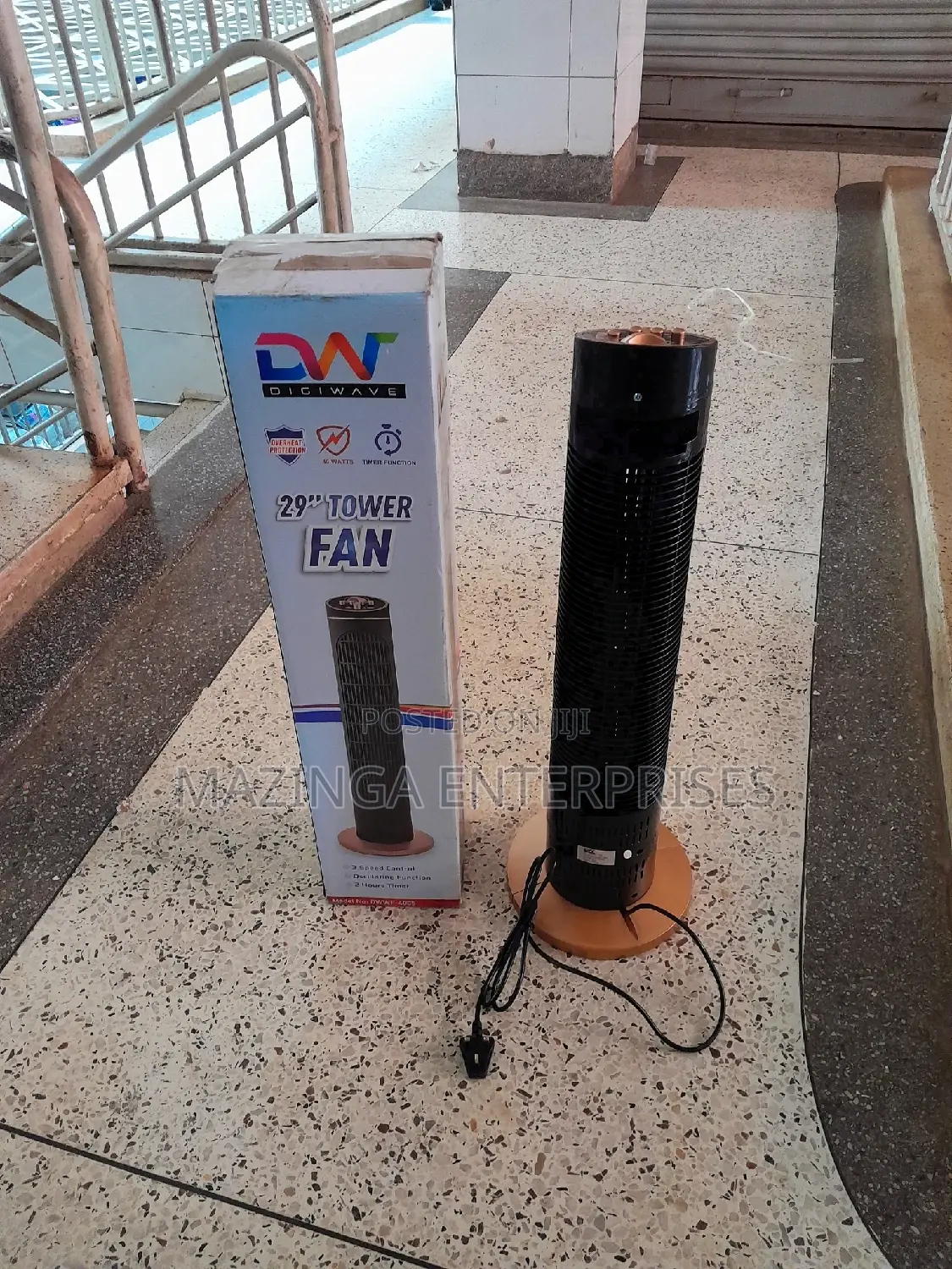 29" Digiwave 3speed Oscillating Tower Fan