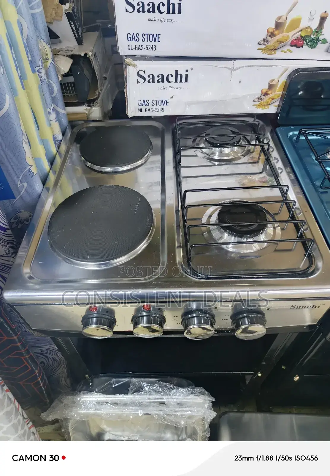 Saachi 2 Gas and 2 Hot Plates Gas Stove Burner