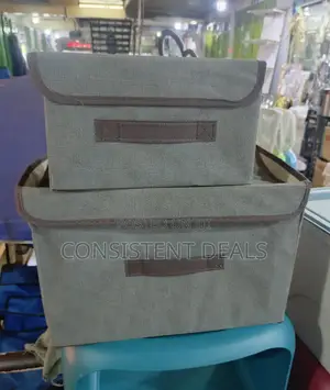 2pcs Fabric Foldable Storage Boxes