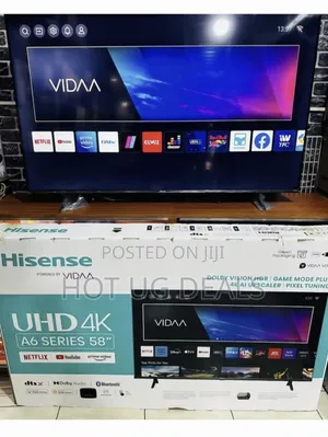 Hisense 58 Inch Utra Hd Vida Smart Tv - Black
