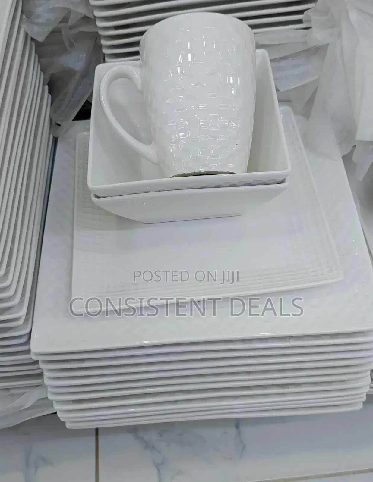 24pcs White Set Dinner Set