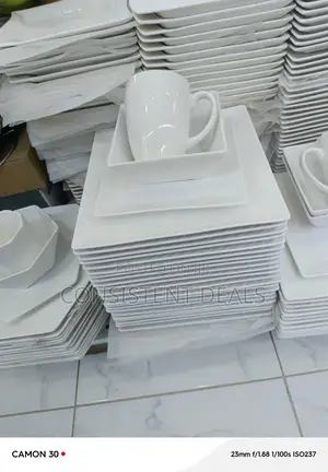 Plates, Bowls, Cups Full Dinner 24 Pieces