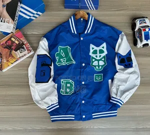 Playcard Baseball Jacket. Naked Wolfe