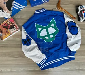 Playcard Baseball Jacket. Naked Wolfe