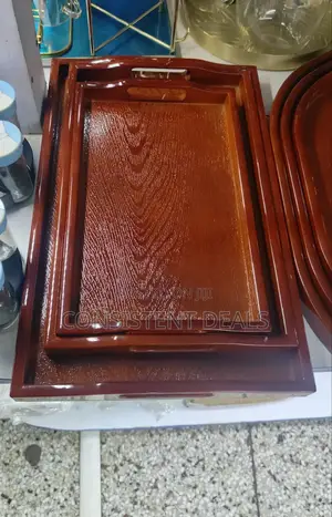 3pcs Wooden Food Serving Trays