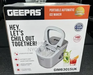 Geepas Portable Ice Maker With 2 Years Warranty.
