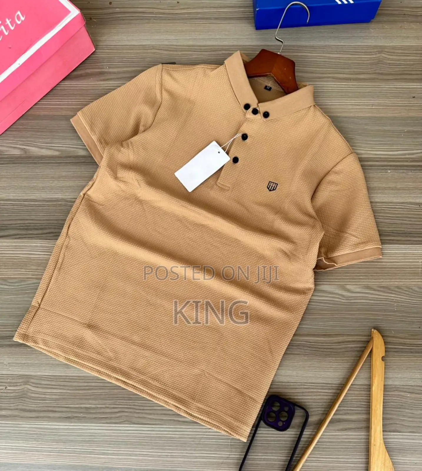 Casual T-Shirt. Collared