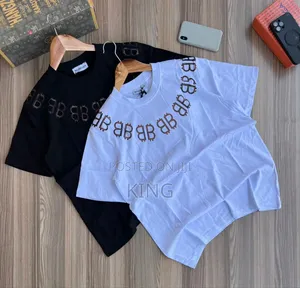 Balenciaga Top T-Shirt. Black,White. 2pcs