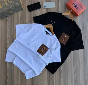 Louise Vuitton Tshirt. White, Black. 2pcs