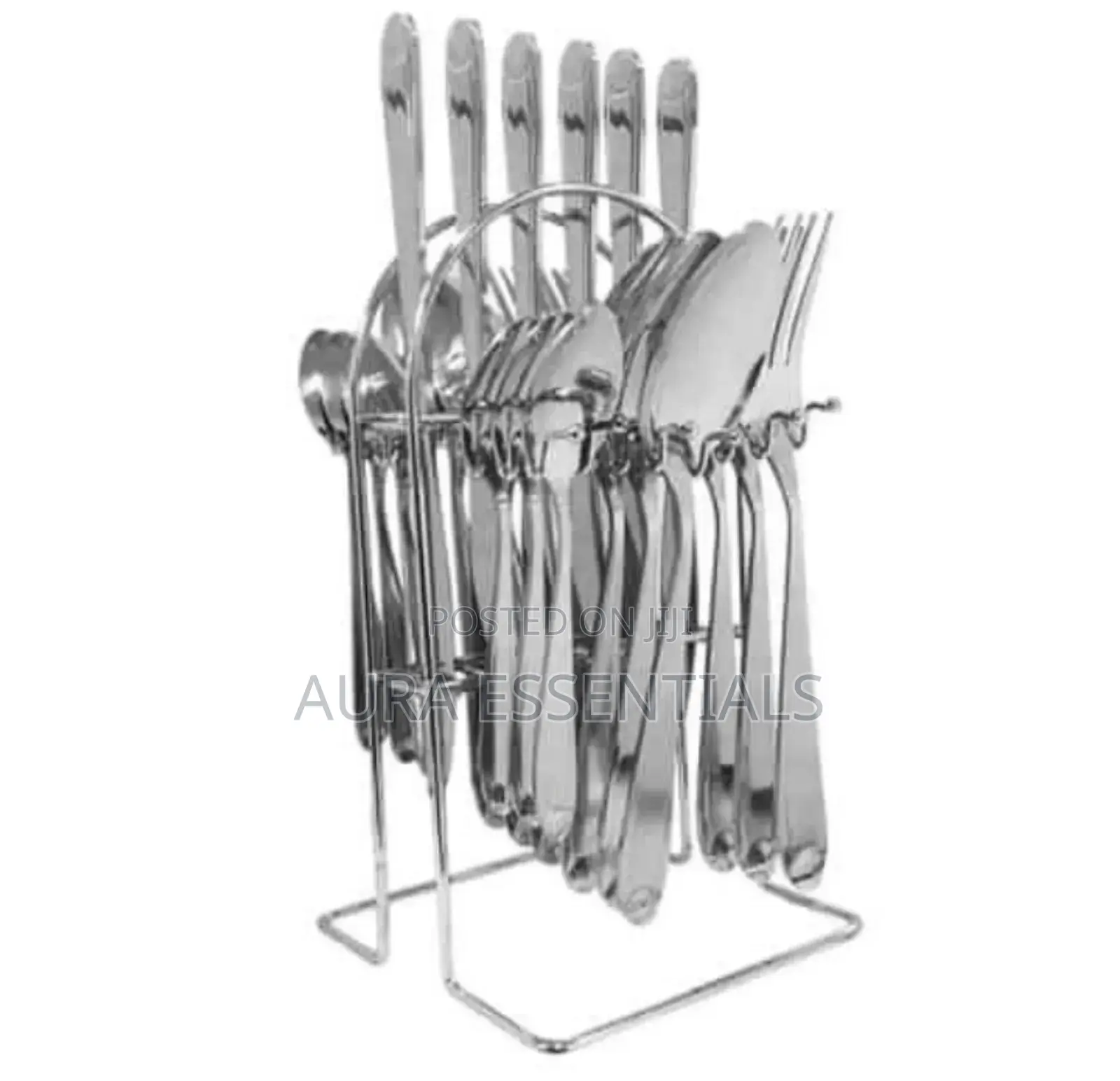 24 PCS Self Design Dinner Cutlery (Forks, Spoons Knives)
