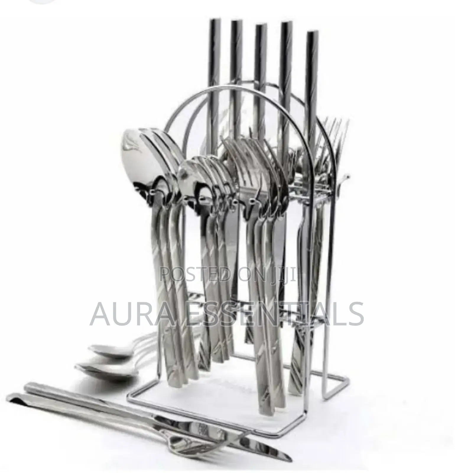 24 PCS Self Design Dinner Cutlery (Forks, Spoons Knives)