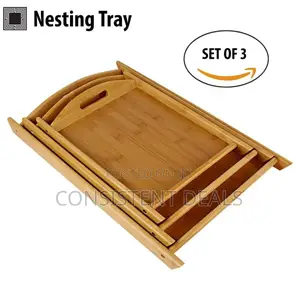3pcs Wooden Serving Trays