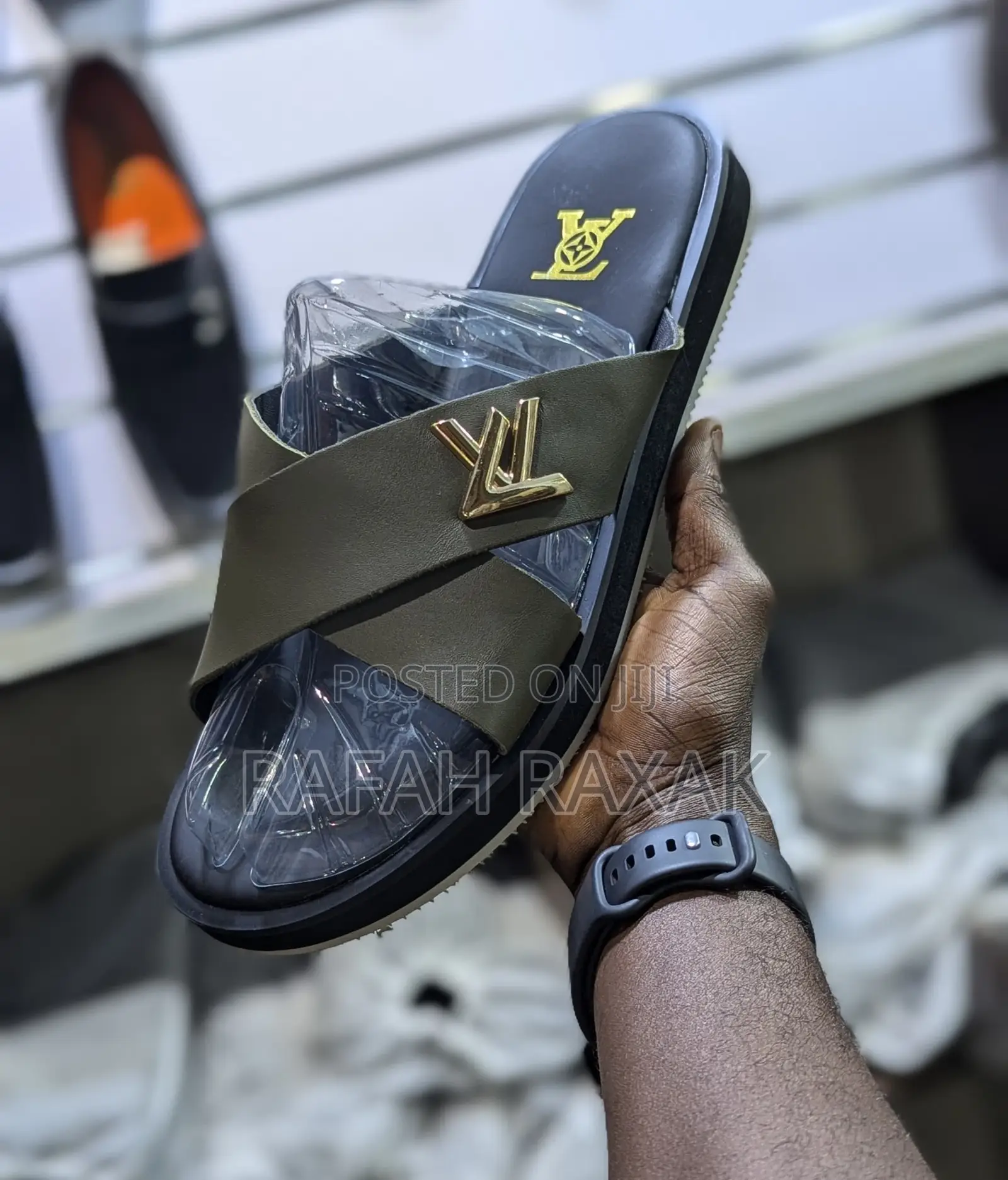 Original Classy Luxury Louis Vuitton Cross Leather Sandals