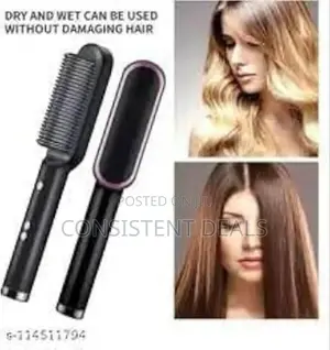 Electric Hair Straightener Comb/ Curler