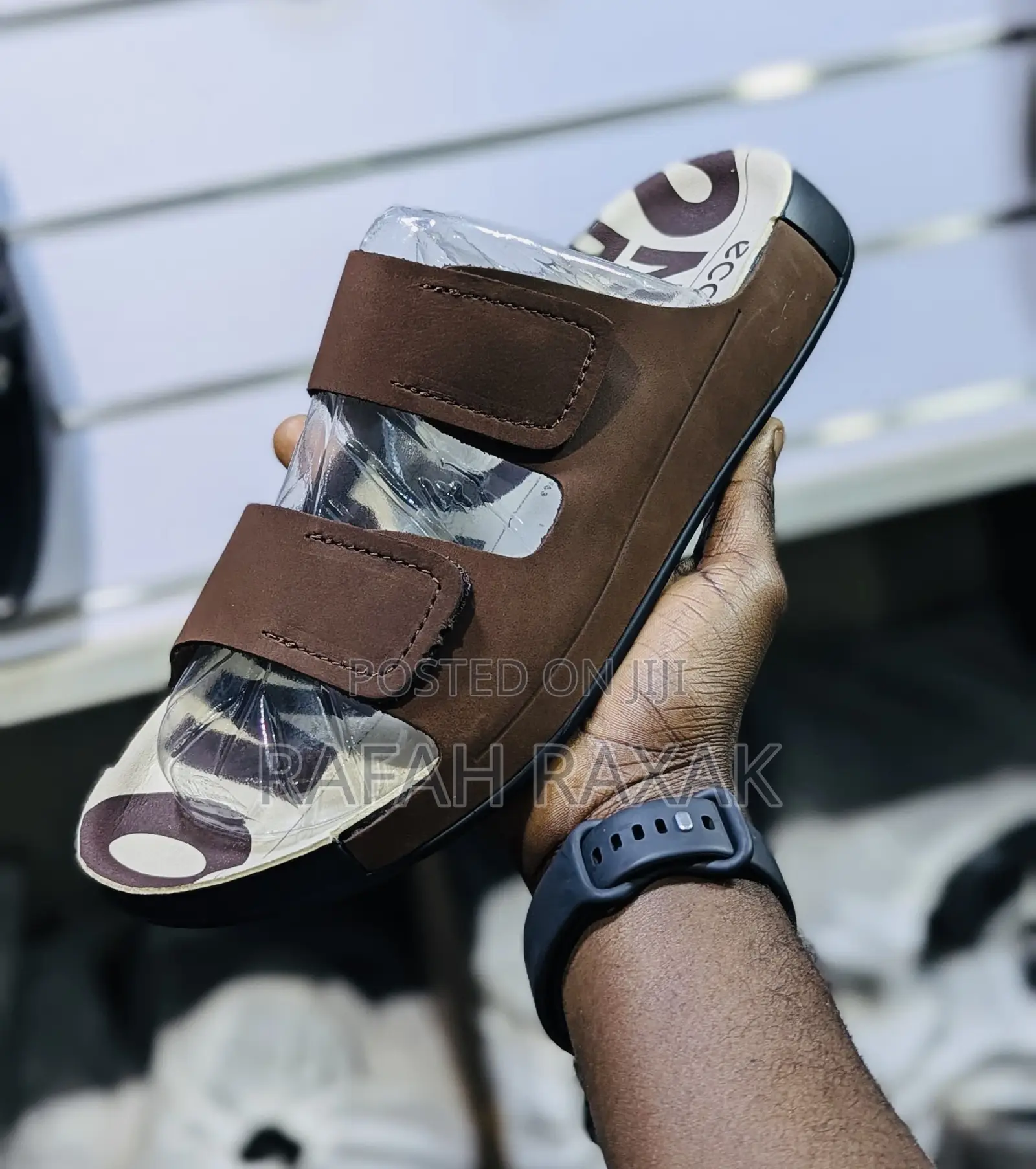 Original Classic Men’S Ecco Double Strap Leather Sandals