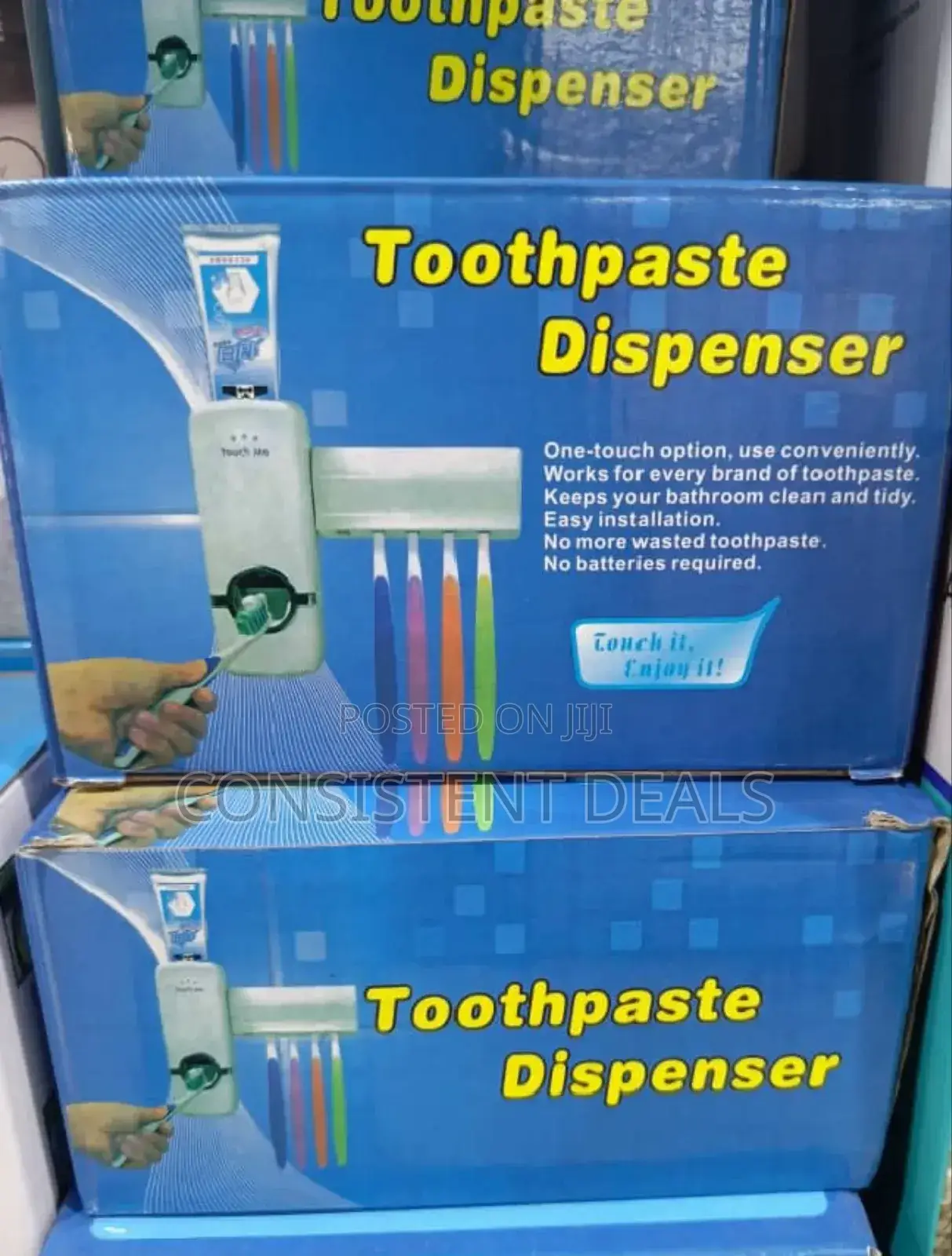 Toothpaste Dispenser Squeezer/ Toothbrush Holder