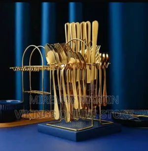 Gold Cutlery Holder
