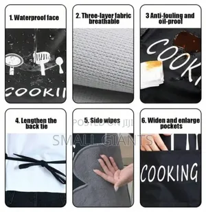 Scratch Resistant Fadeless Oil-Proof Kitchen Apron