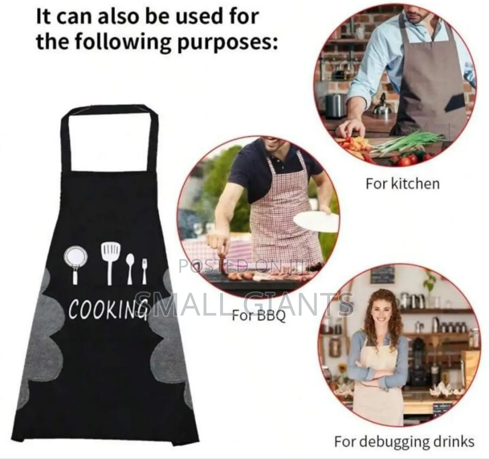 Scratch Resistant Fadeless Oil-Proof Kitchen Apron