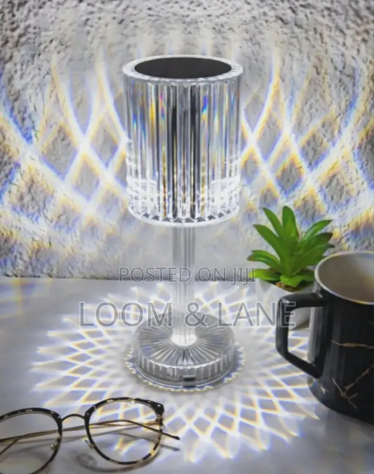 USB Rose Shadow Crystal Lamp