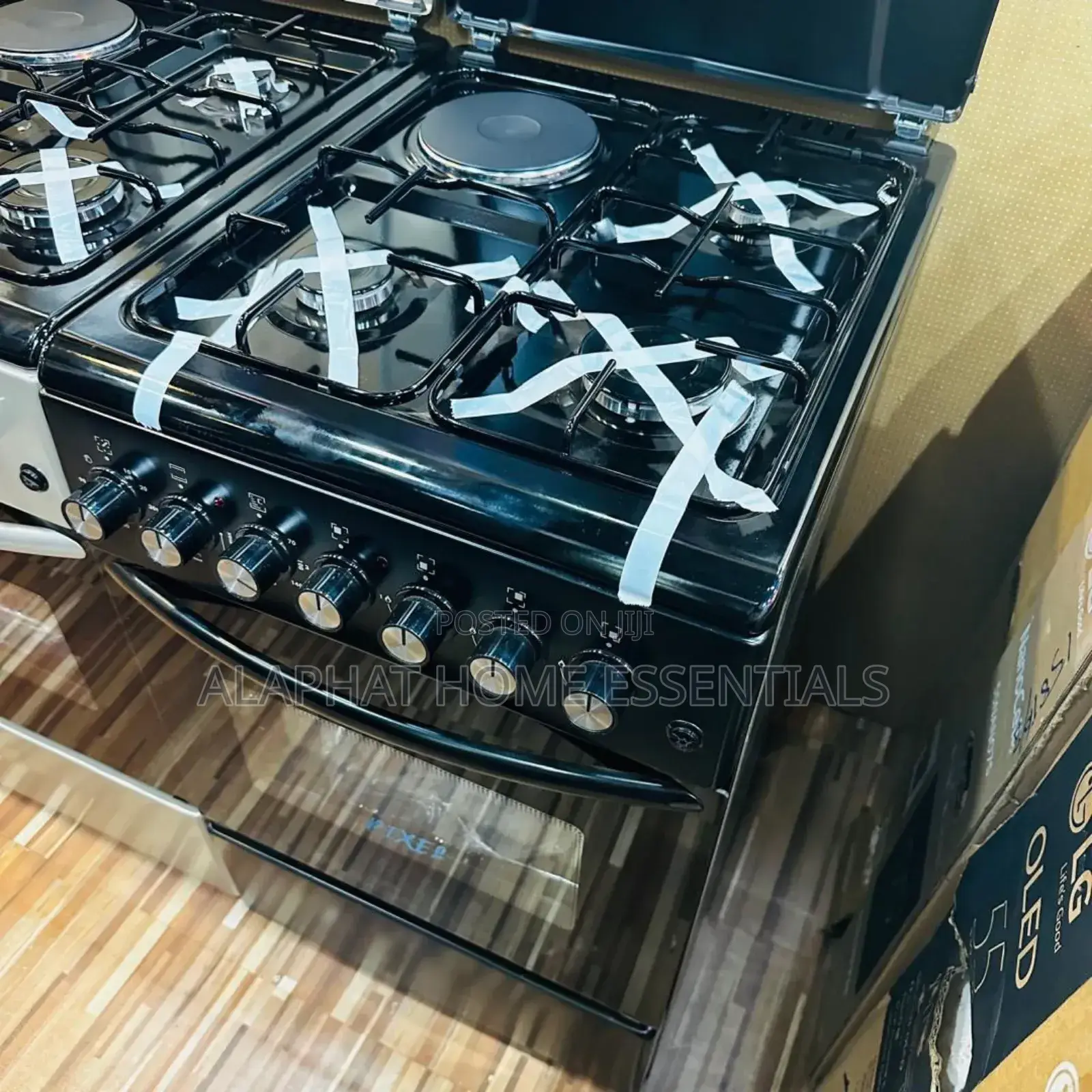 Pixel 50 X60cm 3+1 Black Gas Cooker ,