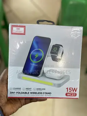 Earldom WC27 15W 3-in-1 Foldable Wireless Charging Stand